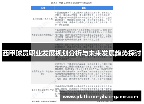 西甲球员职业发展规划分析与未来发展趋势探讨