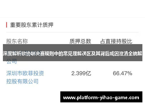 深度解析欧协联决赛规则中的常见理解误区及其背后成因澄清全貌解 深度解析欧协联决赛规则中的常见理解误区及其背后成因澄清全貌解